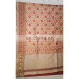 Women's Designer Wedding Wear Red Handmade Valkalam Banarasi Silk Bridal Saree Party Wear Dress thumbnail-4