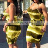 LAITE D2077 Plus Size Women Fashion Tie Dye Dresses Ladies O-neck Tie Dye Dresses Women Summer Casual Dresses thumbnail-7