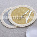 Wholesale Home Textile Fringes Placemats Printed Woven Fabric Table Round Placemat Dining Mat thumbnail-1