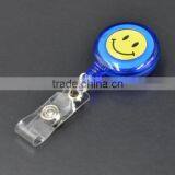New ID Card Holder 20pcs Reel Retractable Badge Key Tag Clip Name Smiling Face thumbnail-4