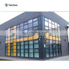 Frameless Mirror Curved Double Glass Curtain Wall Facade Building With Operable Awning Window thumbnail-2
