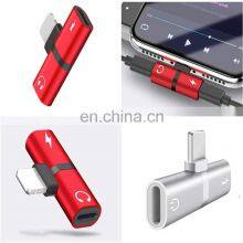 Hot Sale 2 In 1 Dual Lighting Charging Audio Earphone Mini Adapter For Iphon thumbnail-5