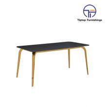 Modern Home Furniture Dinning Room Table Sets Stainless Steel Marble Dining Table thumbnail-3