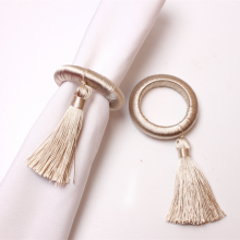 Elegant Home Textile Macrame Napkin Ring With Tassel for Wedding Christmas Holiday Party Dinning Table Decoration thumbnail-1
