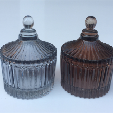 New Luxury 6 oz Electroplating Gold Silver Rose Gold Colorful Carousel Glass Candle Jar thumbnail-5