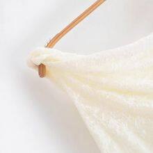 Spring and Summer New French One Shoulder Lace Sexy off Shoulder Irregular Casual Sleeveless T-shirt thumbnail-3