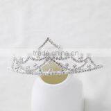 Silver Crystal Rhinestone Royal Princess Wedding Bridal Pageant Prom Tiara Crown thumbnail-4