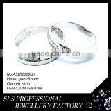 Fashion Ring With Big Stone 925 Silver Material Couple Love Band Rings Cheap Wedding Ring for Unisex Gender thumbnail-5