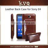 Brown Back Cover For Sony Xperia E4 Back Flip Leather Cover Case thumbnail-1