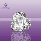 White Loose Heart cz Cubic Zircon Gemstone Pendants