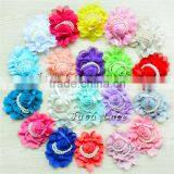 Baby Headband Chiffon Hair Flower With Beads -high Quality Flower With Pearls