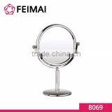 Double-sided Round Shape Cosmetic Makeup Magnifying Metal Stand Mirror