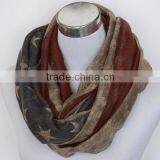 VINTAGE Team USA Boho American Flag Knit Scarf, Infinity Loop Circle Scarf, Cotton Lightweight Patriots' Day Gift thumbnail-2