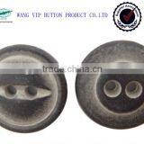 11mm Antique Finish Metal Alloy 2 Holes Button for Coat