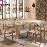 Restuarant Cheap Wooden Dining Tables and 6 Chairs Set thumbnail-1