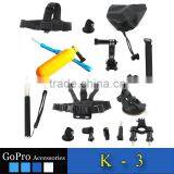 Hot Cheapest 14 in 1 Gopro Accessories Set Kit For Cameras GoPro Hero 1 2 3 3+ 4