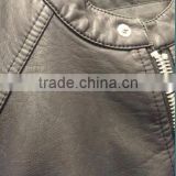 Fashion metallic pvc leather material for clothes, jacket