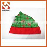 SJ-6731 30*40 Red Velvet Christmas Hat Gold Snowflake Print Santa Hat thumbnail-4