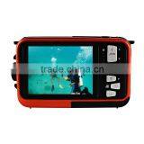 DC16 Waterproof Digital Camera 16.0 Mega Pixels Dual Screen Display Mini Camera Extreme Sports