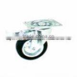 Swivel Castor/ Swivel Brake Castor/ Rigid Castor Fitted With Black Rubber Wheel, Metal Rim thumbnail-2