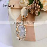 2015 New Korean Fashion Wild Round Shell Necklace Gold Plated Necklace Wholesale Pendant Necklace for Ladies thumbnail-4