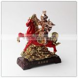 24k golden color horse and money statue , chinese zodiac statue