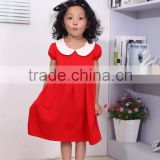 western children's cotton Christmas frock baby girls new fashion boutique red frock design for Christmas