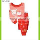 Anna and Arsha Image Red Backgroud Pyjamas Set Pajamas New Kids Cotton Pajamas thumbnail-5