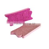 Wholesale custom glitter shaped eva toe separator high quality salon fingernail divider cheap nail tools supplier