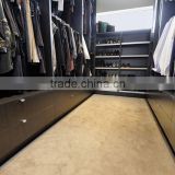 Particle board with melamine and frosted glass inserted sliding door wardrobe/closet