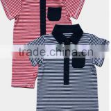 2016 summer cotton stripe polo baby romper with short sleeve