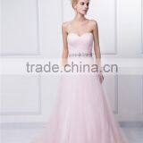 Hotsale A-line Sweetheart Neckline Design Used Organza Fabric With a Beautiful Sash Bridal/bridalmaid Dress thumbnail-5