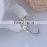 925 Sterling Silver Unique Thin Tie Shaped Ring With Zircon thumbnail-2