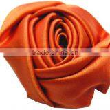Satin Ribbon Red Ribbon Rose Flowers for Headbands Satin Ribbon Handmade Flowers Make Satin Ribbon Flowers thumbnail-5