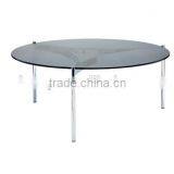 Oval Glass Metal Coffee Table Base