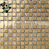 SMP05 3d Travertine Mosaic Tile Mixed Color Mosaic Tiles Electroplate Look Mosaic