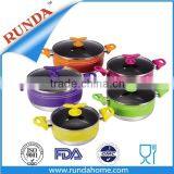 Hot Pink Non Stick Aluminium Saucepots Cookware