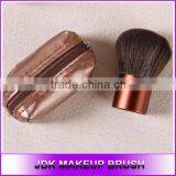Kabuki Style Professioanl Make up Brush With Makeup Bag, Brown Kabuki Brush Goat Hair thumbnail-1