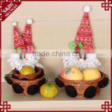 Cute Santa Claus Style Wicker Gift Basket Set Christmas Ornaments 2016 thumbnail-2