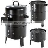 Black Steel 3-in-1 BBQ Smoker thumbnail-2