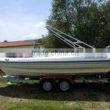 CE Certificated 25ft Fiberglass Hull Inflatable Yacht thumbnail-5