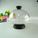 Stock Ceramic White Cake Plates With Decal and Lid thumbnail-1