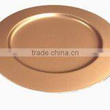 Gold Color Metal Charger Plate for Wedding & Decoration, Cheap Charger Platter for Christmas Festival thumbnail-2