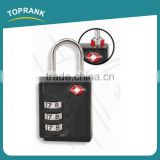 Toprank China Manufacturer Wholesale Portable Luggage Travel Lock 3 Digital Combination TSA Code Padlock