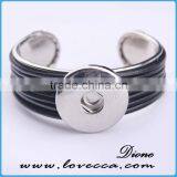 Wholesale Adjustable Interchangeable Jewelry Snap Button Bracelet thumbnail-3