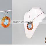 Set of Necklace and Earrings, Made of Natural Horn and Lacquer in Vietnam Code: KS_VTC17 thumbnail-1