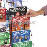 2 Tiers Modern Black Newspaper Stand Metal Wire Magazine Display Rack thumbnail-2