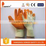 DDSAFETY 2017 Knitted Gloves With Orange Latex Coated Safety Working Gloves thumbnail-1