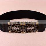 Wholesale Hollowed Pattern Alloy Buckle Elastic Women Lady Waist Belt thumbnail-3