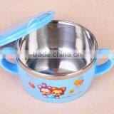 Color Stainless Steel Serving Soup Baby Bowl With Lid Kids Suction Bowl thumbnail-1